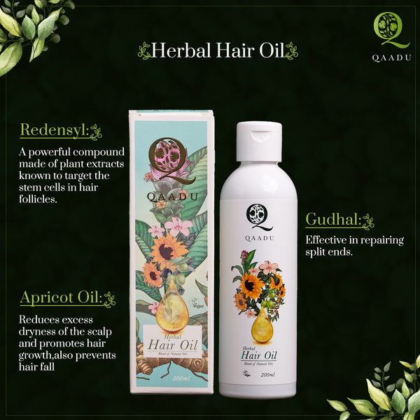 Regrow Your Hair with Qaadu Herbal Hair Oil